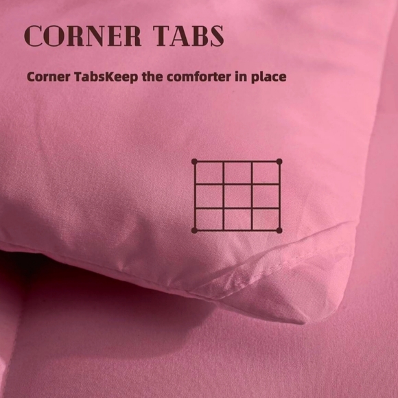 NEW DOWNCOOL Comforter Twin Size, Duvet Insert, Light Pink All Season - Picture 3 of 11
